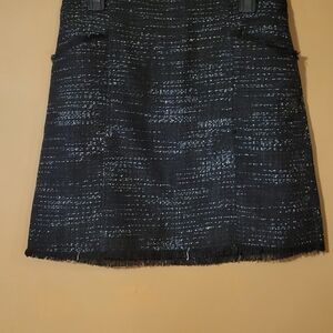 LOFT Black Tweed Mini Skirt